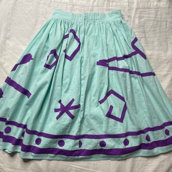 Disney Parks Her Universe The Dress Shop Mad Party Blue Teacup Skirt XS Women's - Picture 2 of 7